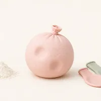風船＋小麦粉のストレスボールのイメージイラスト